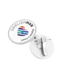BADGE PLASTIQUE (PS) AVEC PINCE-EPINGLE POUR QUADRIDOME