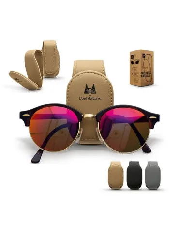 SUPPORT LUNETTE POUR PARE-SOLEIL DE VOITURE