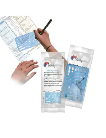 SET REGLE NORMOGRAPHE 125x80x1,5 mm - ASSISTANT DU CONSTAT AMIABLE