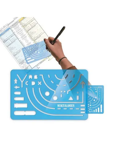 REGLE NORMOGRAPHE 125x80x1,5 mm - ASSISTANT DU CONSTAT AMIABLE