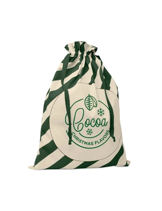 LAUKKU Grand sac coton Père Noël