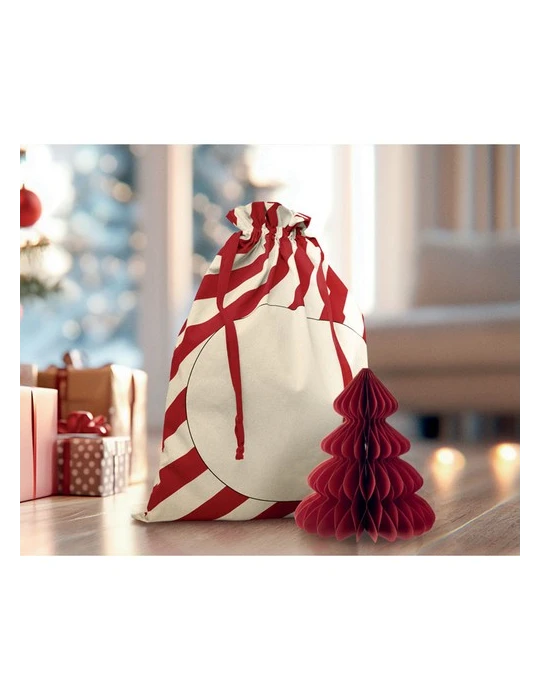 LAUKKU Grand sac coton Père Noël