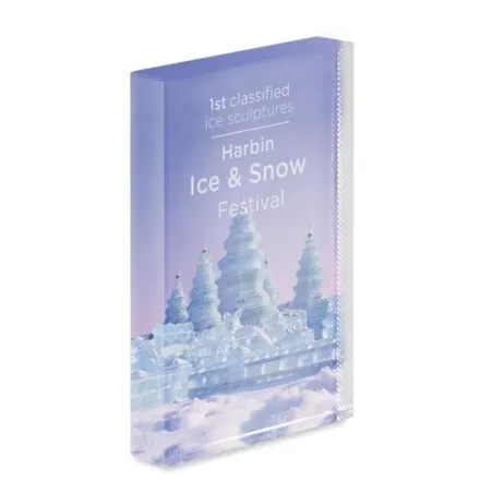 Cadre Trophée en Cristal BLO - Élégance et Distinction Personnalisé