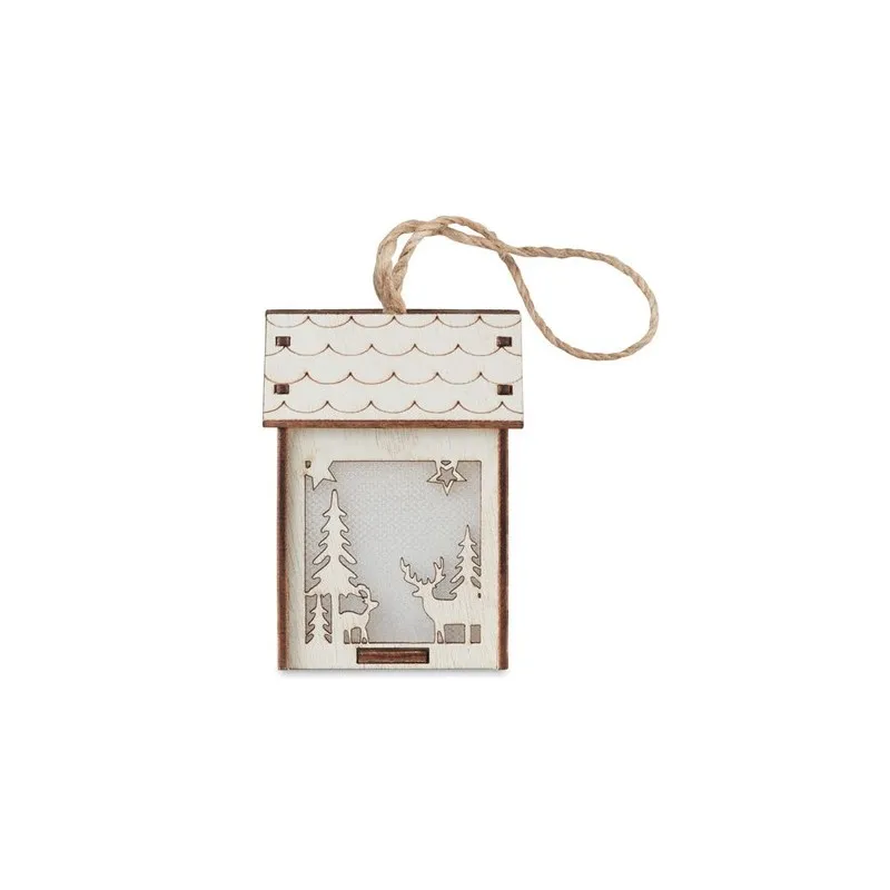 Maisonnette en MDF Lumineuse PONIA - Décoration de Noël