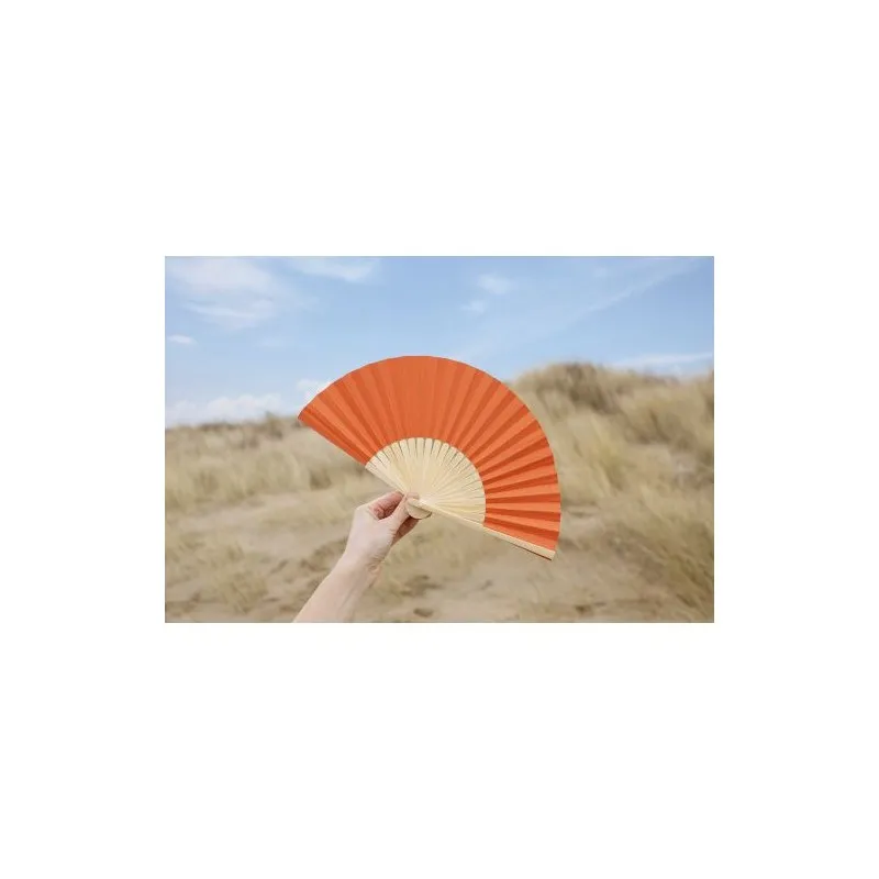 Éventail en bambou et papier Elio - Élégance et fraîcheur Personnalisé