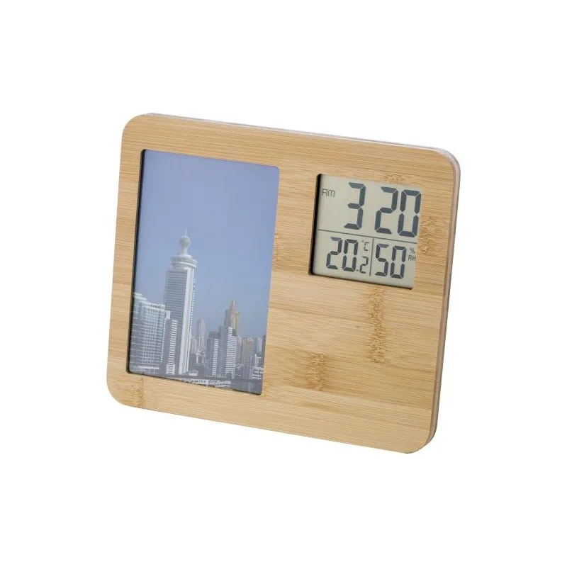 Station Météo en Bambou Colton - Élégance et Fonctionnalité