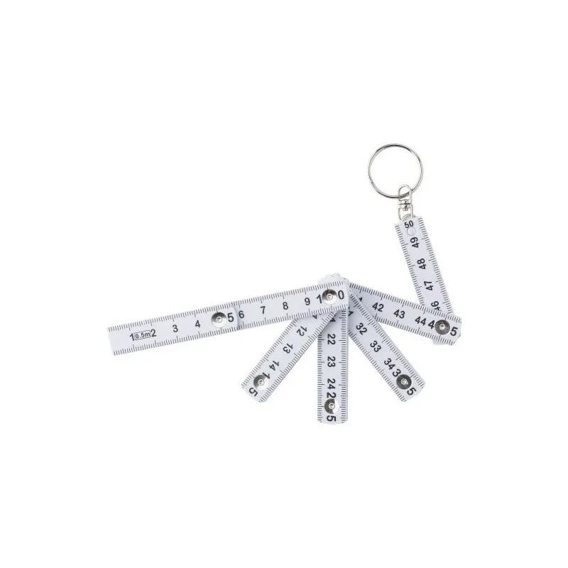 Porte-clés mètre-pliant 50 cm en plastique Holly