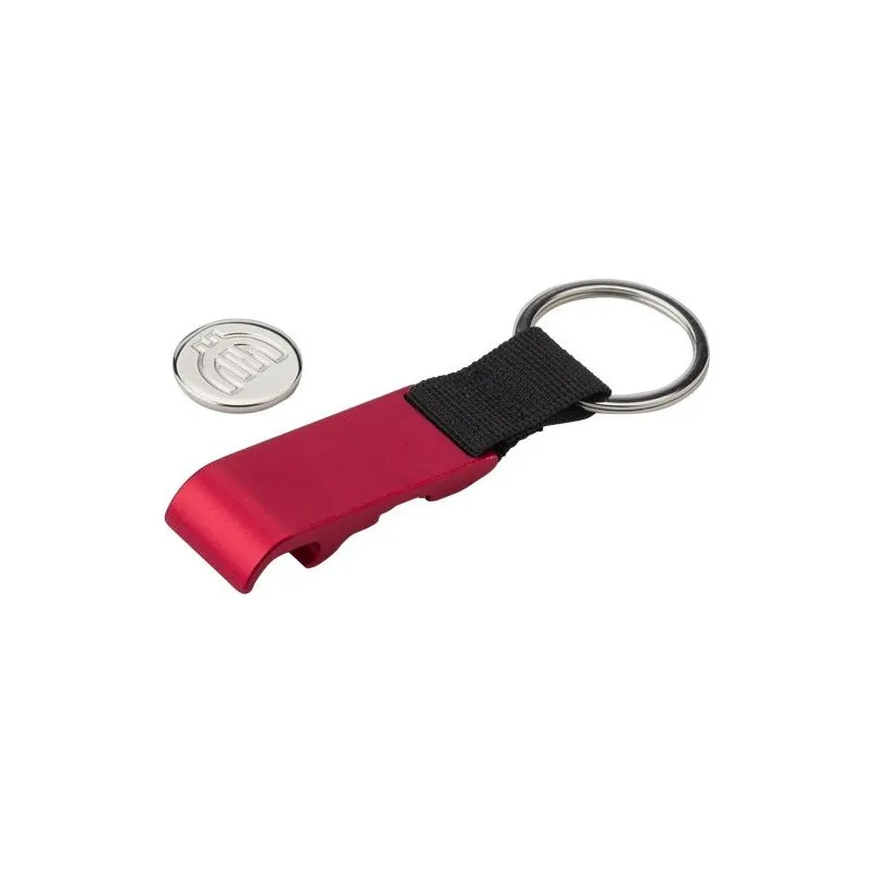 Porte-clés en métal avec décapsuleur Lionel