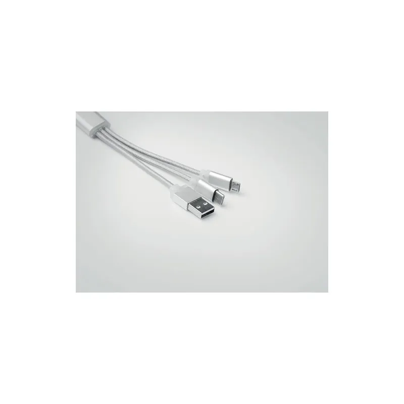 Porte-clés RIZO : Chargeur USB 3 en 1