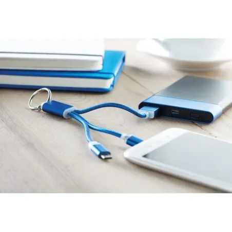 Porte-clés RIZO : Chargeur USB 3 en 1
