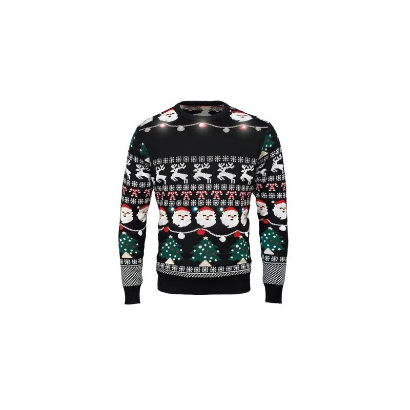 Pull LED de Noël L/XL - Brillez en Fête !