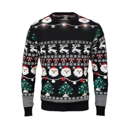 Pull LED de Noël L/XL - Brillez en Fête !