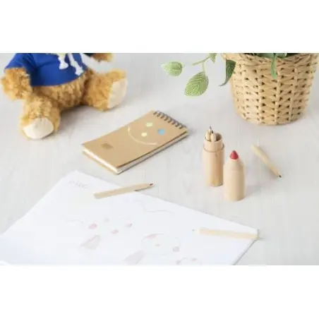 Tube en bois de 6 crayons Francis