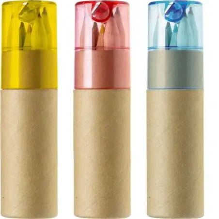 Tube de 6 Crayons Libbie avec Taille-Crayon