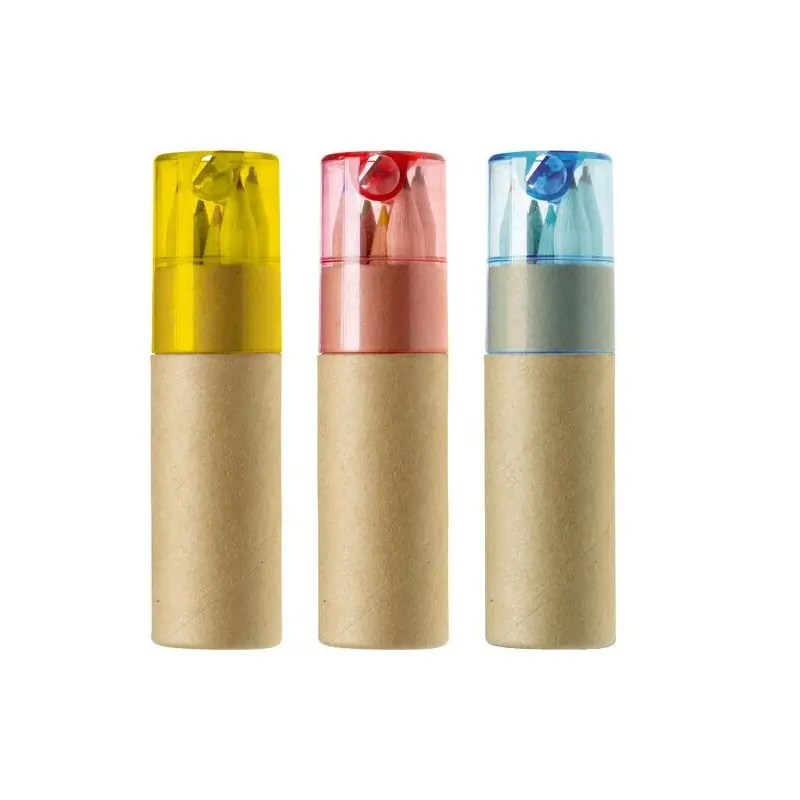 Tube de 6 Crayons Libbie avec Taille-Crayon