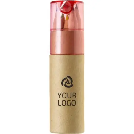 Tube de 6 Crayons Libbie avec Taille-Crayon